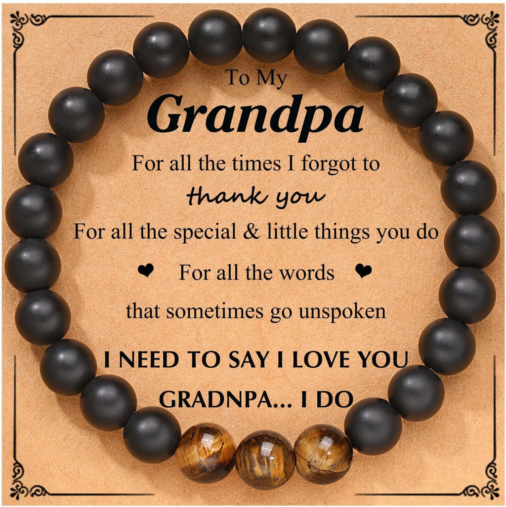 5-in-1 Energy Balance Bracelet - Amethyst, Obsidian, Lava Stone, Pink Zebra & Rhodochrosite Beaded Bracelet for Women