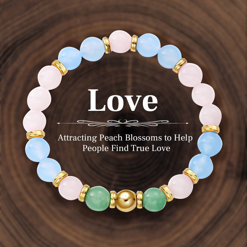 Strength" Triple Gemstone Bracelet - Amethyst, Aquamarine & Citrine Energy Bracelet for Women, Motivational Adjustable Gift
