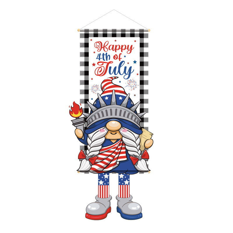 American Independence Day Themed Windsock Flag Outdoor Windsock Yard Scene Atmosphere Decoration Semi-Circular Flag