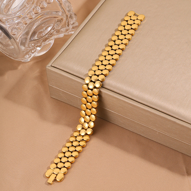 Magnetic Titanium Steel Health Bracelet for Men - Wellness Energy Adjustable Link Bracelet