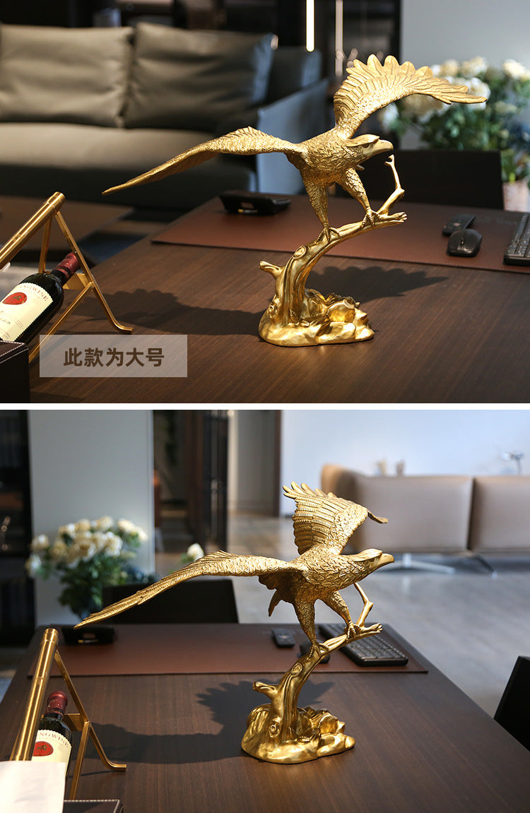 Brass Eagle Ornament Eagle Spreading Wings Copper Decoration Home Office Company Housewarming Opening Gift