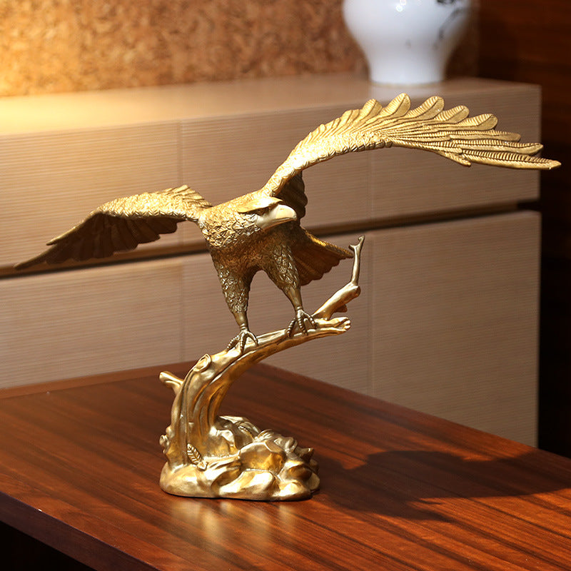 Brass Eagle Ornament Eagle Spreading Wings Copper Decoration Home Office Company Housewarming Opening Gift